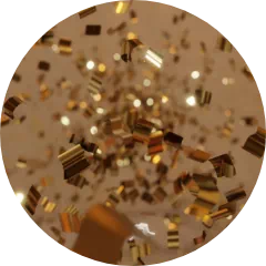 Exploding box złote konfetti